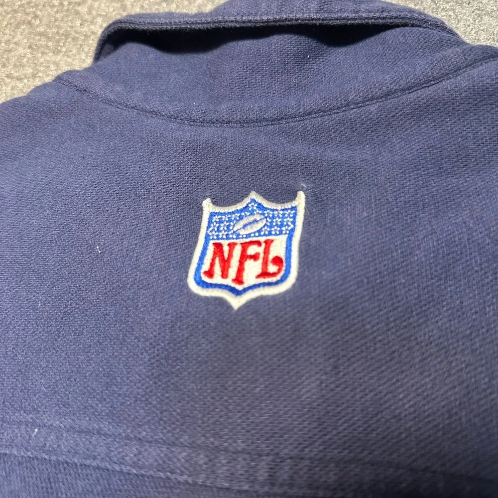 Reebok NFL Miami Dolphins Navy Blue Button Up Shirt Mens XL PlayDry On Field